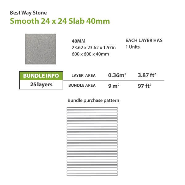 BWS Smooth 24x24 Concrete Slab
